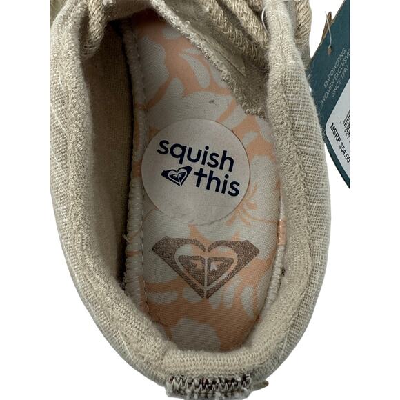 Roxy Minnow Wally Slip On Sneaker Shoe Women's 7.5 Cream - Picture 6 of 8